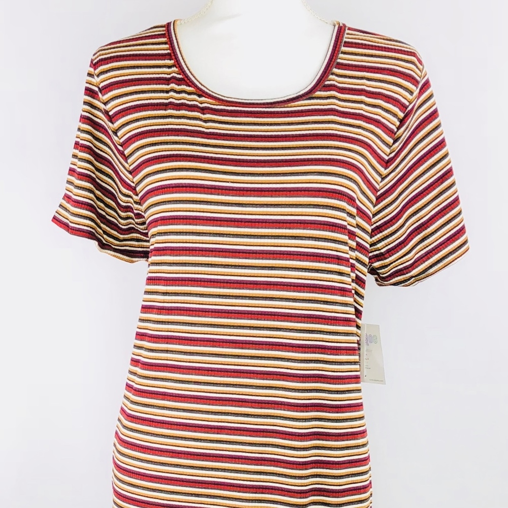 Striped Multi-Color LulaRoe Carly Dress Size (3XL)